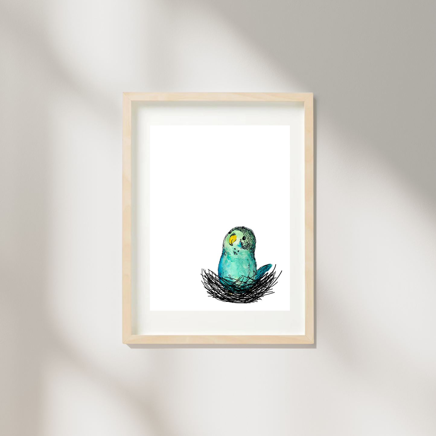 Budgie Framed Print