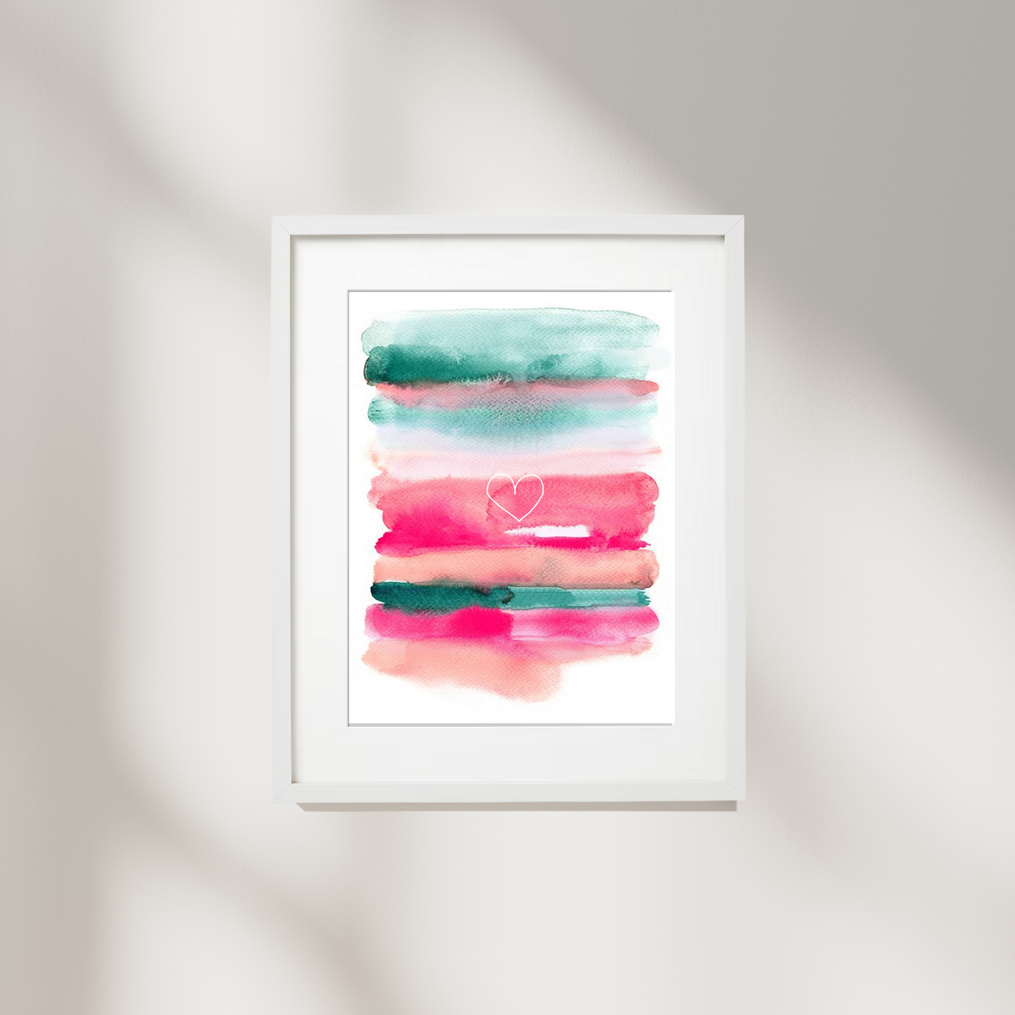 Watercolour Heart Framed Print