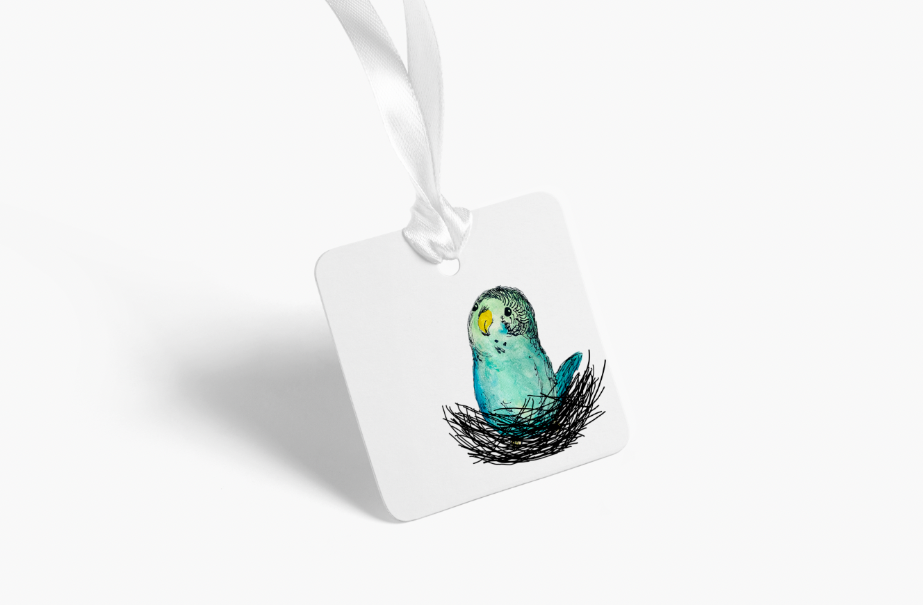 Budgie Gift Tag