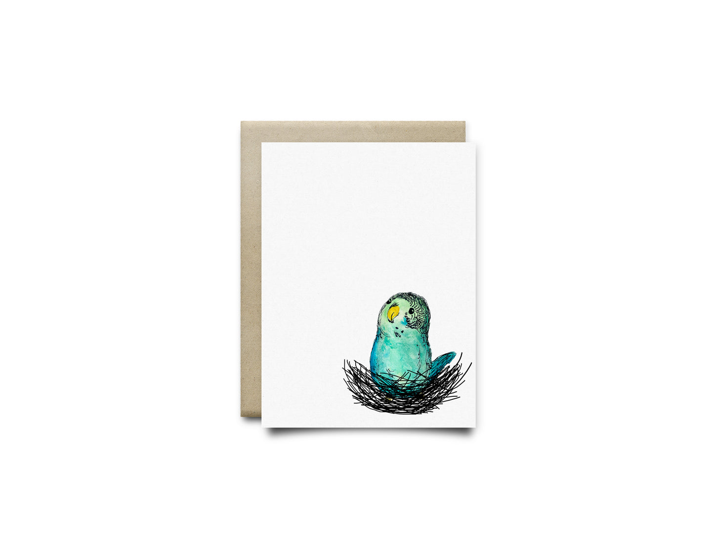 Budgie Greeting Card