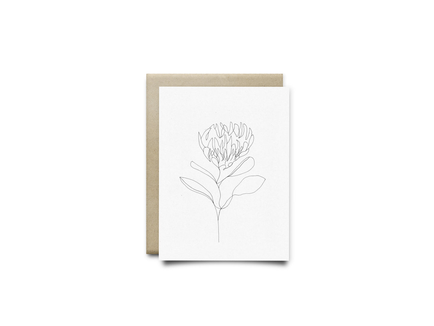 Flower Line Greeting Card