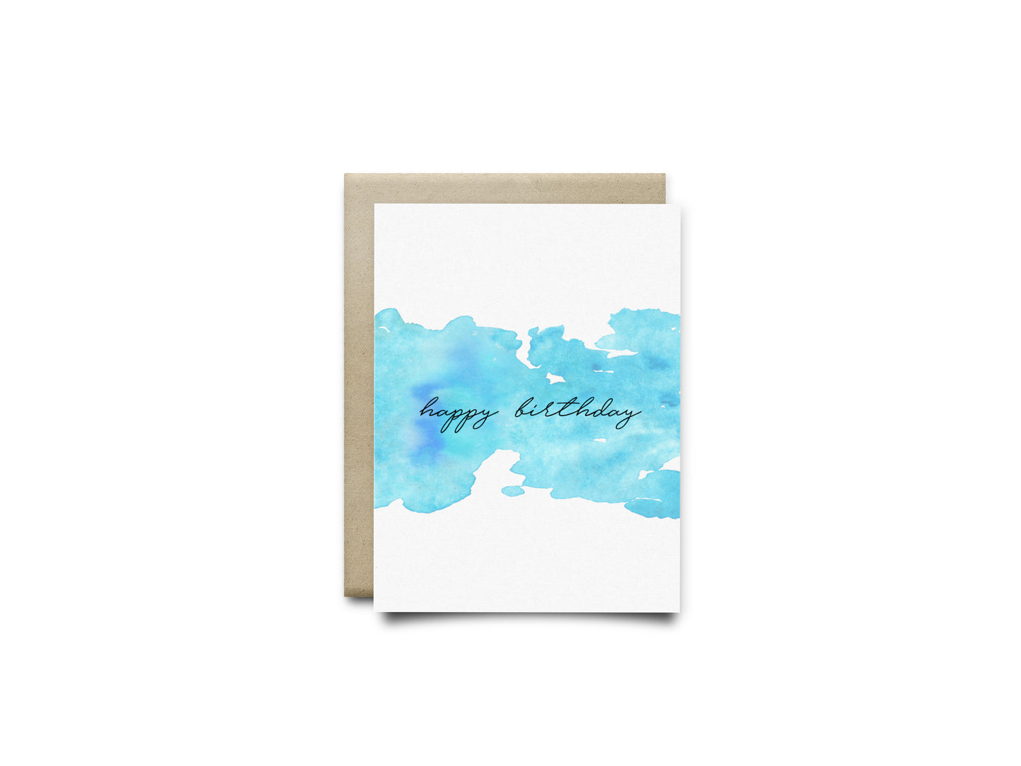 Blue Happy Birthday Greeting Card