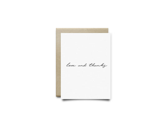 Love & Thanks Greeting Card